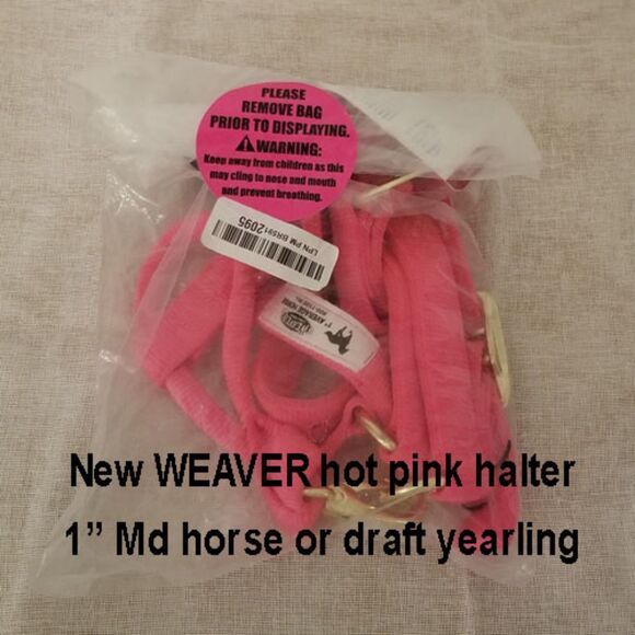 NEW Weaver hot pink halter 1" Adj. - Picture 1 of 6